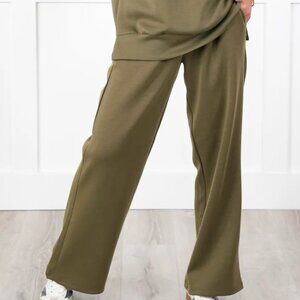 NEW DEAR SCARLETT CATALINA WIDE LEG PANTS ONLY OLIVE SIZE LARGE